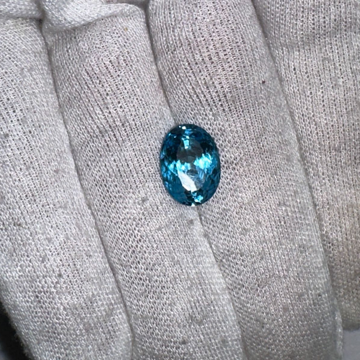 Natural London Blue Topaz Oval Lazer Cut Gemstone