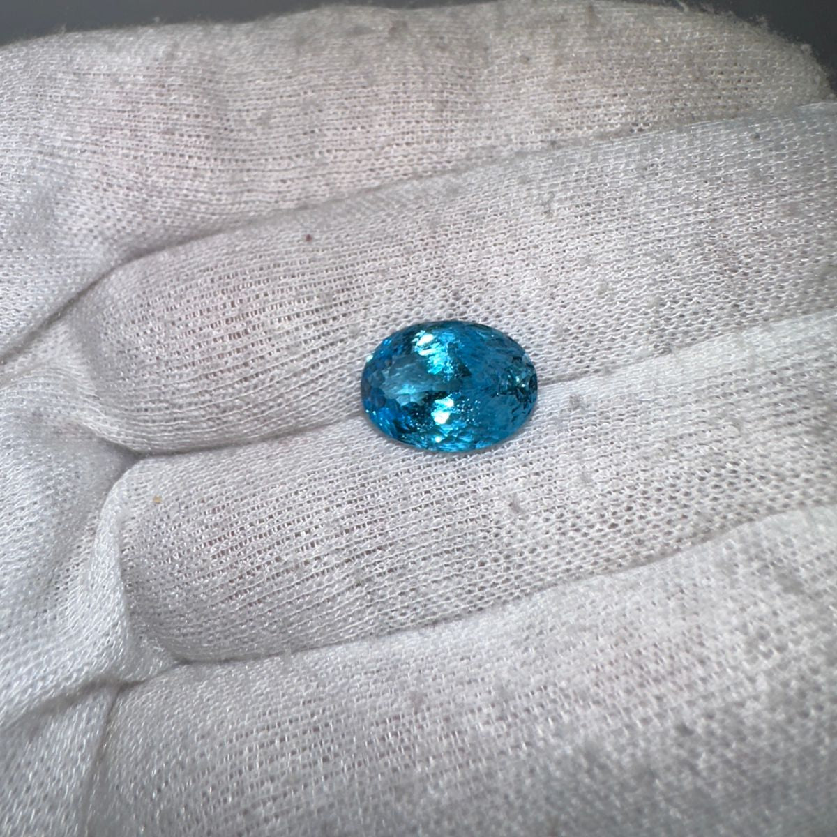 Natural London Blue Topaz Oval Lazer Cut Gemstone
