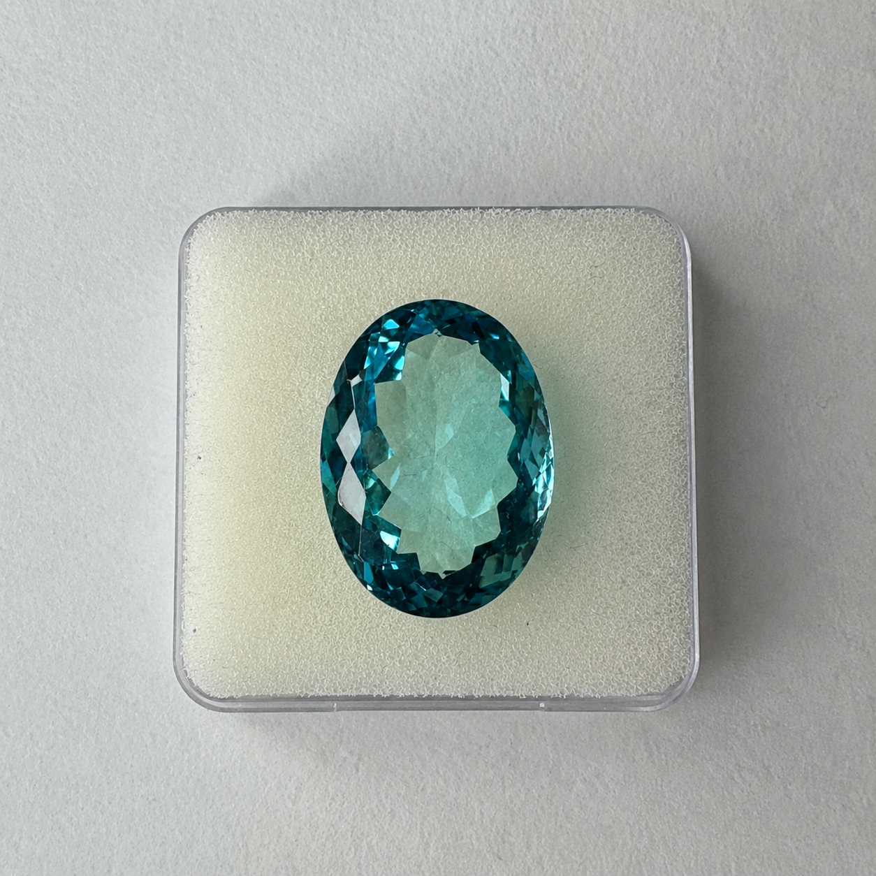 AAA 23.55 Carat Big Size Natural Swiss Blue Topaz Oval Cut Loose Gemstone