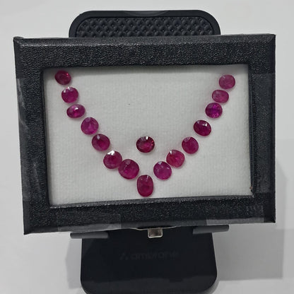 Natural Burmese Ruby Oval & Cushion Cut Calibrated Loose Gemstone 10Carat Lot