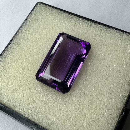 AAA 34.45 Carat Natural Loupe Clean Amethyst Oversize Baguette Cut Loose Gemstone