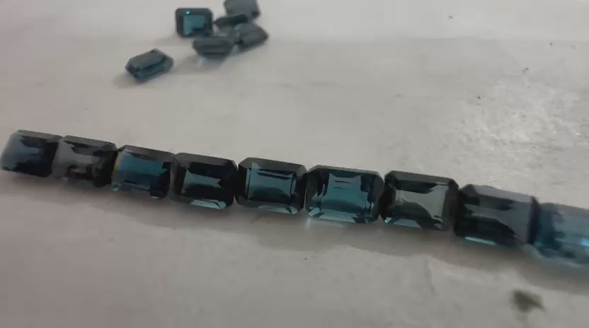 Load video: Natural London Blue Topaz Pear Cut Loose Gemstone | Premium London Blue Topaz Pair For Jewelry